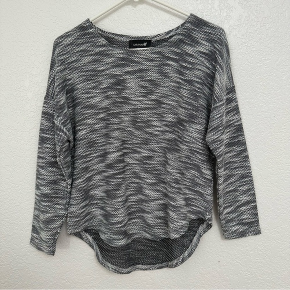 Womens Black and White Sweater - Women's Crew Neck